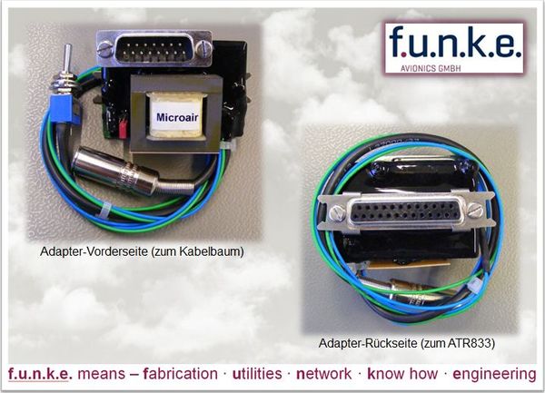 Adapter for wiring harness: MicroAir to ATR833xx