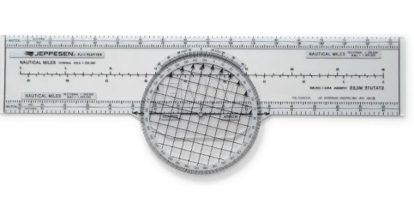 PJ-1 REGLE RAPPORTEUR ROTARING AZIMUTH PLOTTER Jeppesen