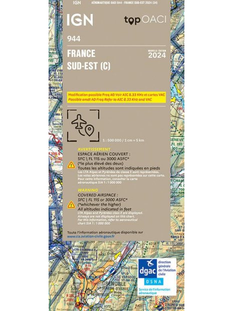 CARTE SUD EST  2025- 1/500.000 - PAPIER