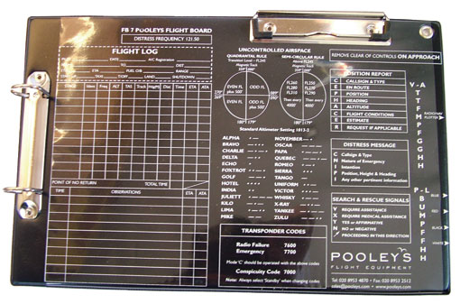 PLANCHE DE VOL FB-7 simple Pooleys