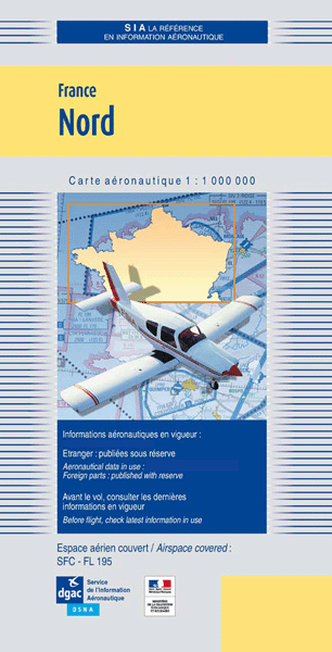 CARTE FRANCE NORD PAPIER  SIA  1/1000.000  1me dition 2024