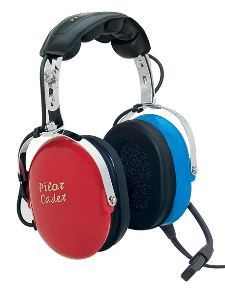 Casque ENFANT Pilot Classic Cadet bleu et rouge