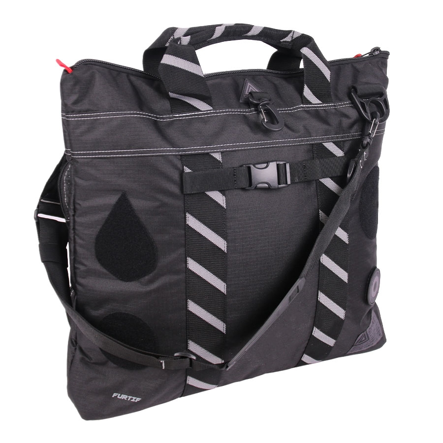 SAC FURTIF FULL BLACK AVEC BANDES GRISES