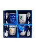 PACK DE 4 TASSES LE PETIT PRINCE  NUIT ET PLANETE AVEC CUILLERES