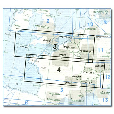 CARTE JEPPESEN EUROPE IFR low altitude E(LO)3/4