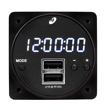 MD 93 DIGITAL CLOCK/DUAL USB CHARGING PORT