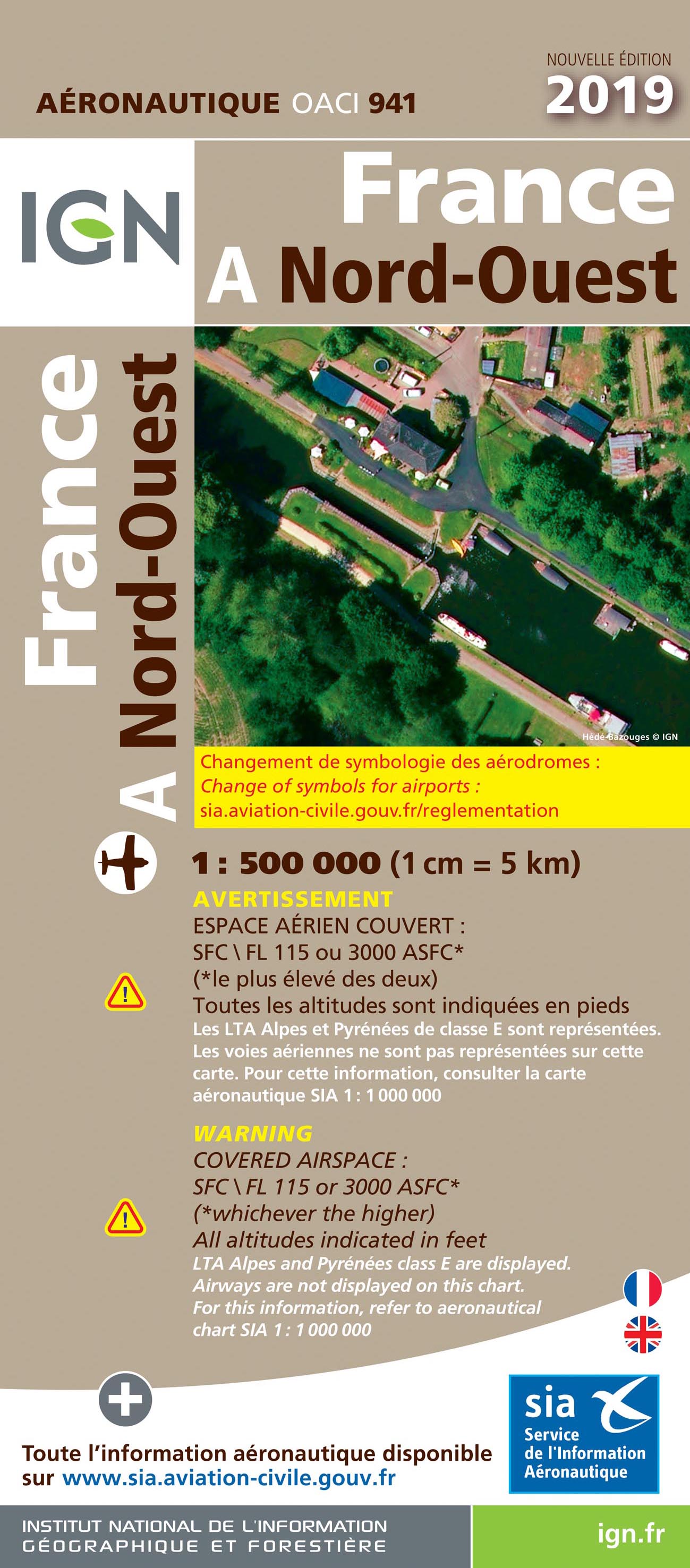 Carte Nord Ouest 2019 1/500 000