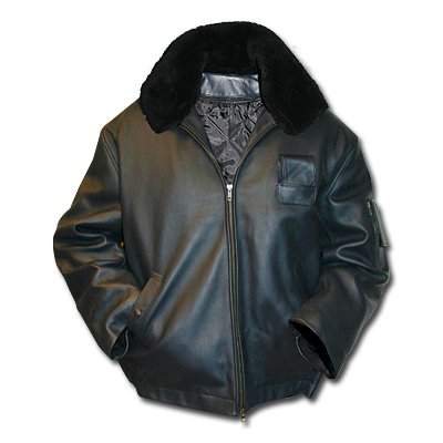 BLOUSON PN cuir noir