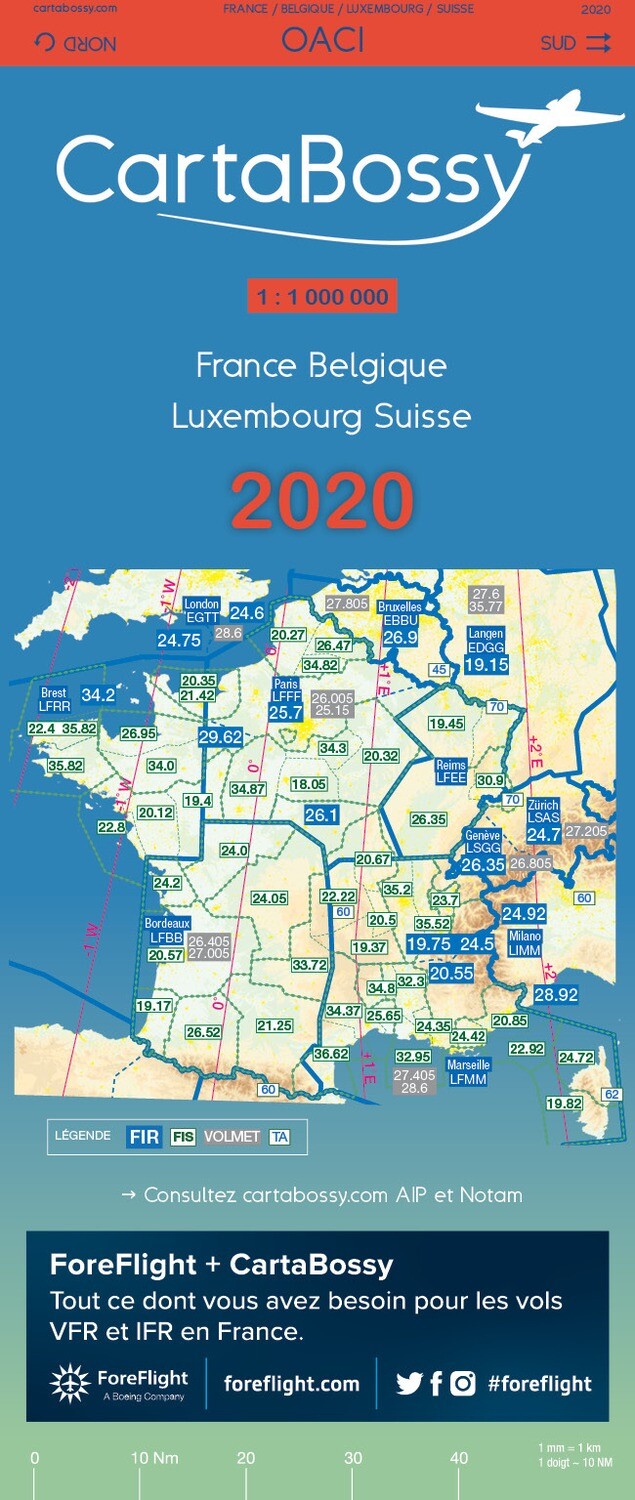 Carte Bossy 2020 V.F.R. France jour