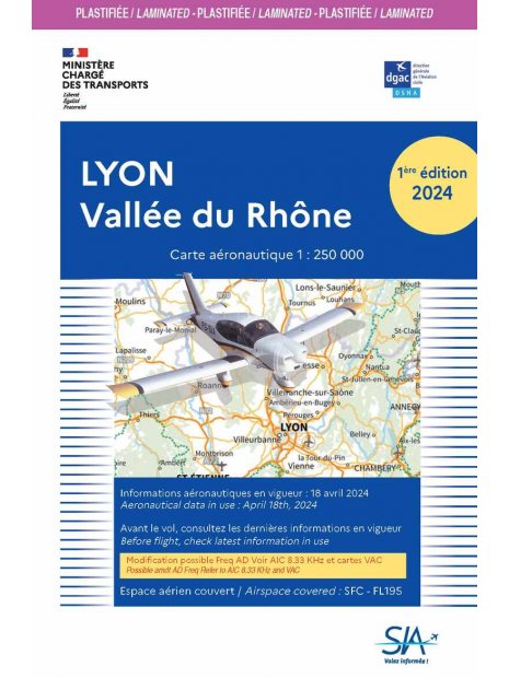 CARTE LYON VALLEE DU RHNE PLASTIFIEE  1/250 000 - 1me parution 2025