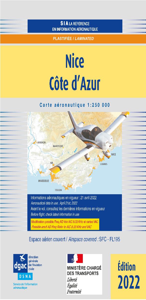 CARTE NICE CTE D AZUR PLASTIFIEE 1/250 000 - 1re parution 2024