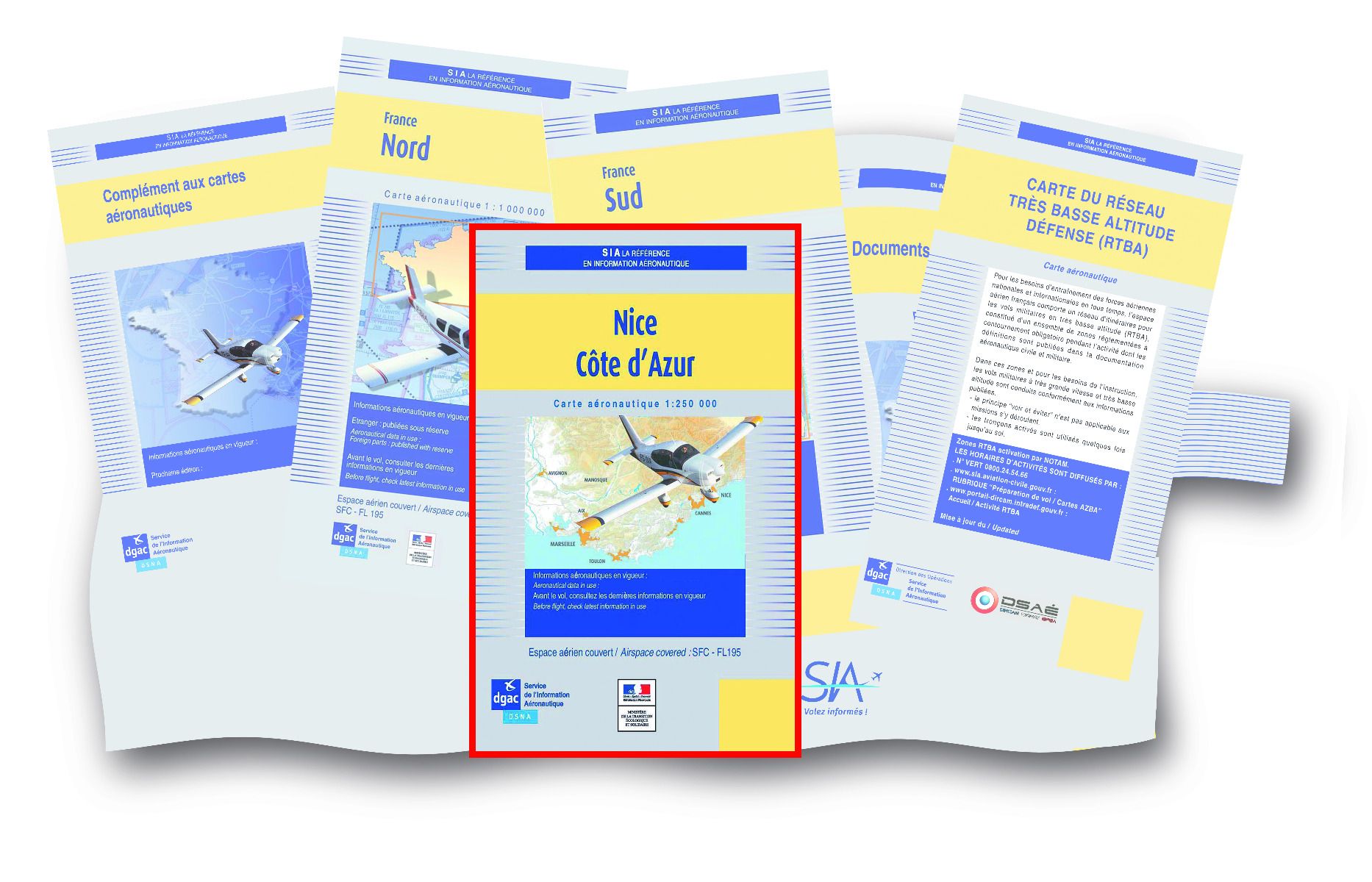 LES DOCUMENTS VFR + LA CARTE NICE COTE D AZUR SIA  1re dition 2024