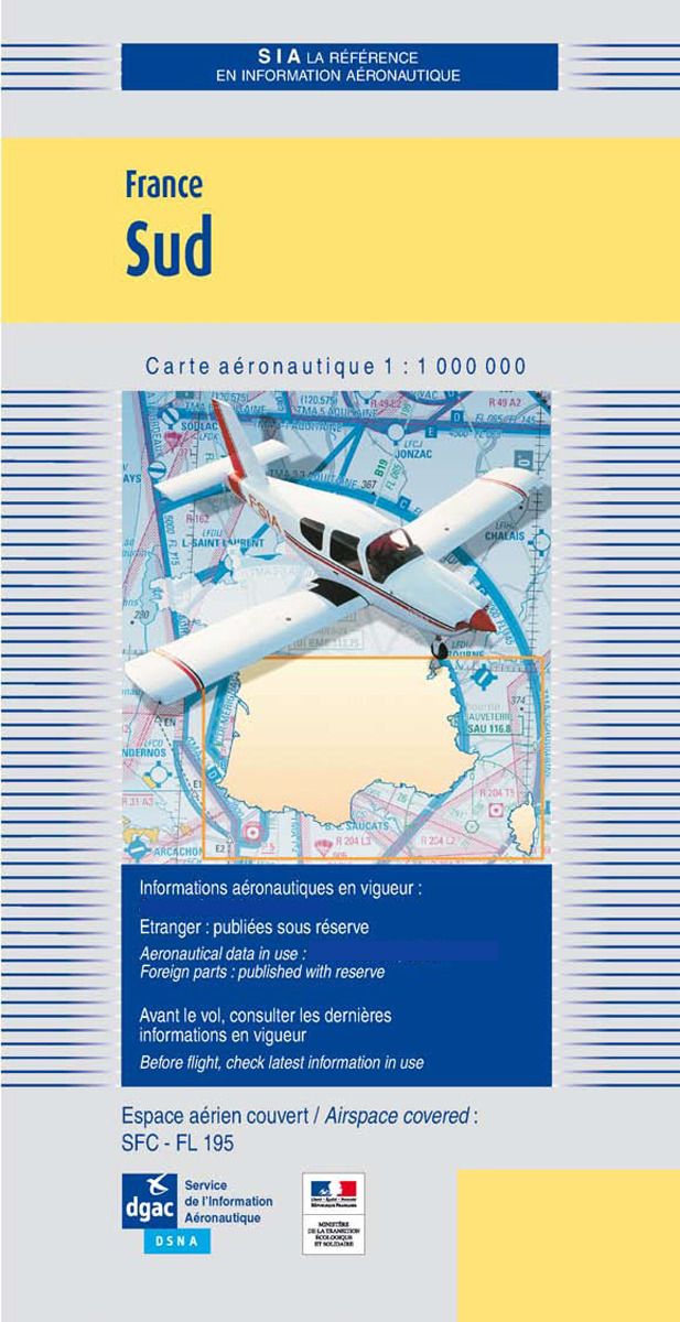 CARTE FRANCE SUD PAPIER EDITION SIA  -1/1000 000 1me parution 2024