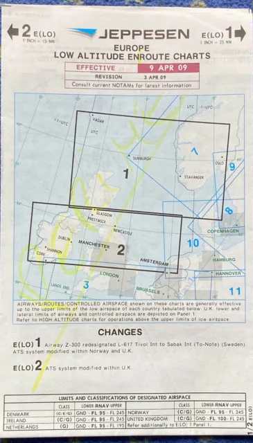 CARTE JEPESSEN EUROPE IFR low altitude E(LO)1/2