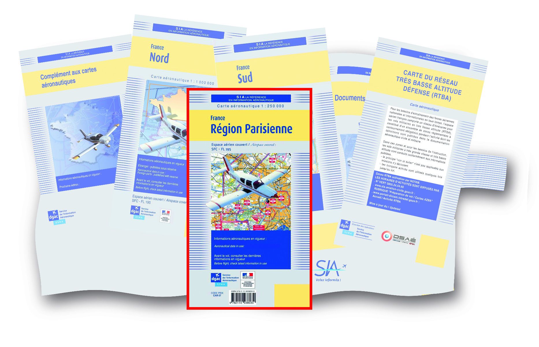 LES DOCUMENTS VFR + CARTE REGION PARISIENNE  SIA  1re dition 2024