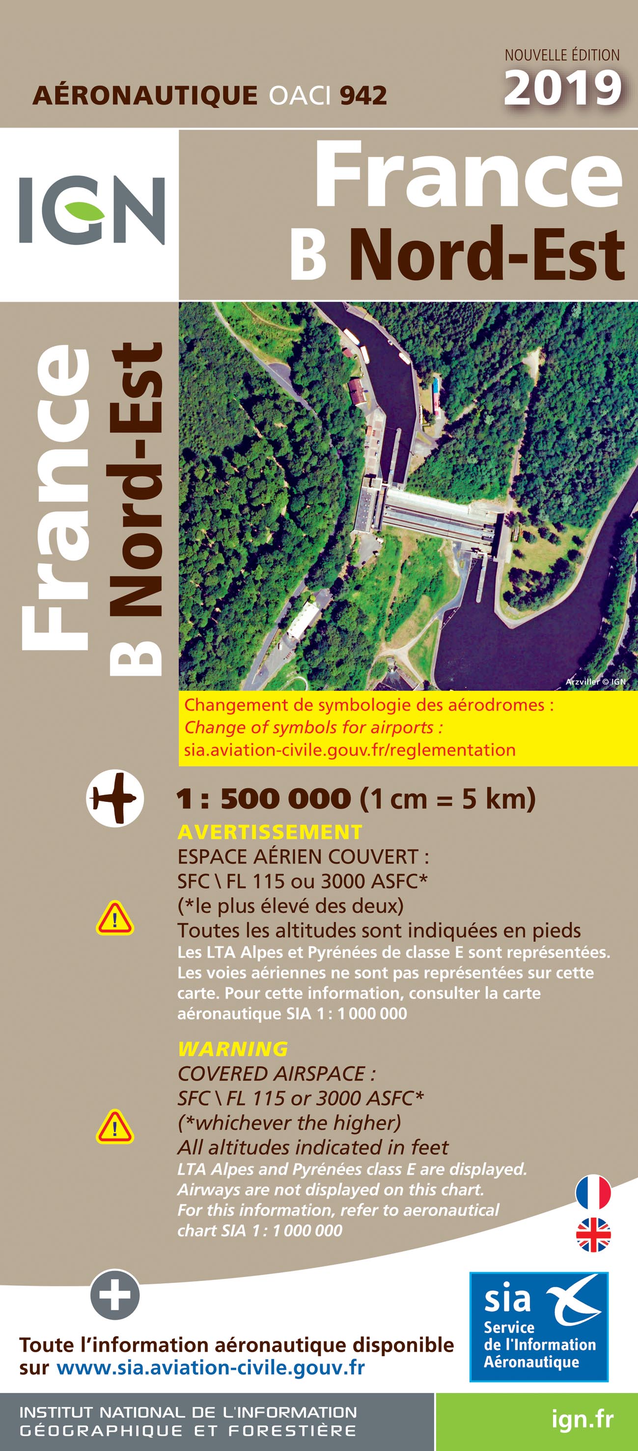 Carte Nord Est 2019 1/500 000