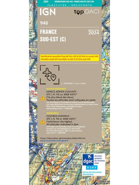 CARTE SUD EST 2025 - 1/500.000 PLASTIFIEE