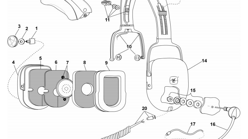 David Clark Headpad latch kit