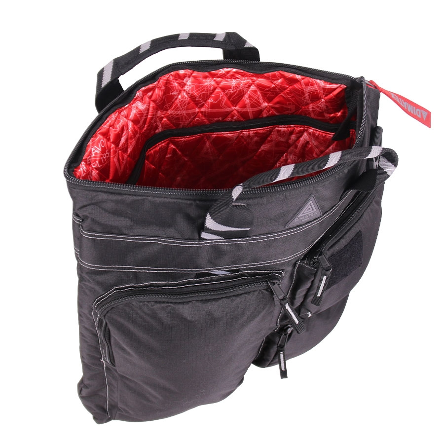 SAC FURTIF FULL BLACK AVEC BANDES GRISES